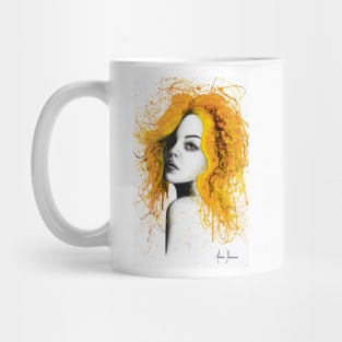 Sunflower Girl Portrait Mug